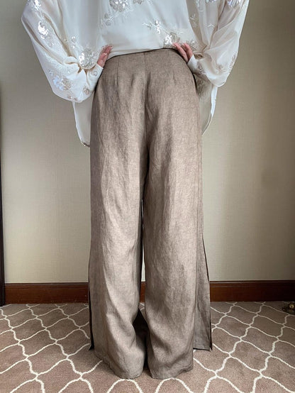 Dorydory High Waist Side Slit Drape Women&