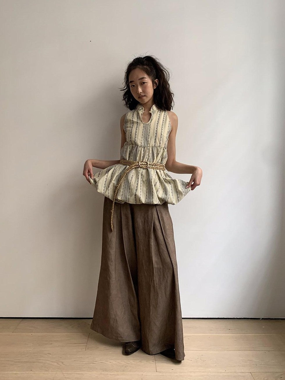 Dorydory High Waist Side Slit Drape Women&