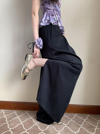 Dorydory High Waist Side Slit Drape Women&
