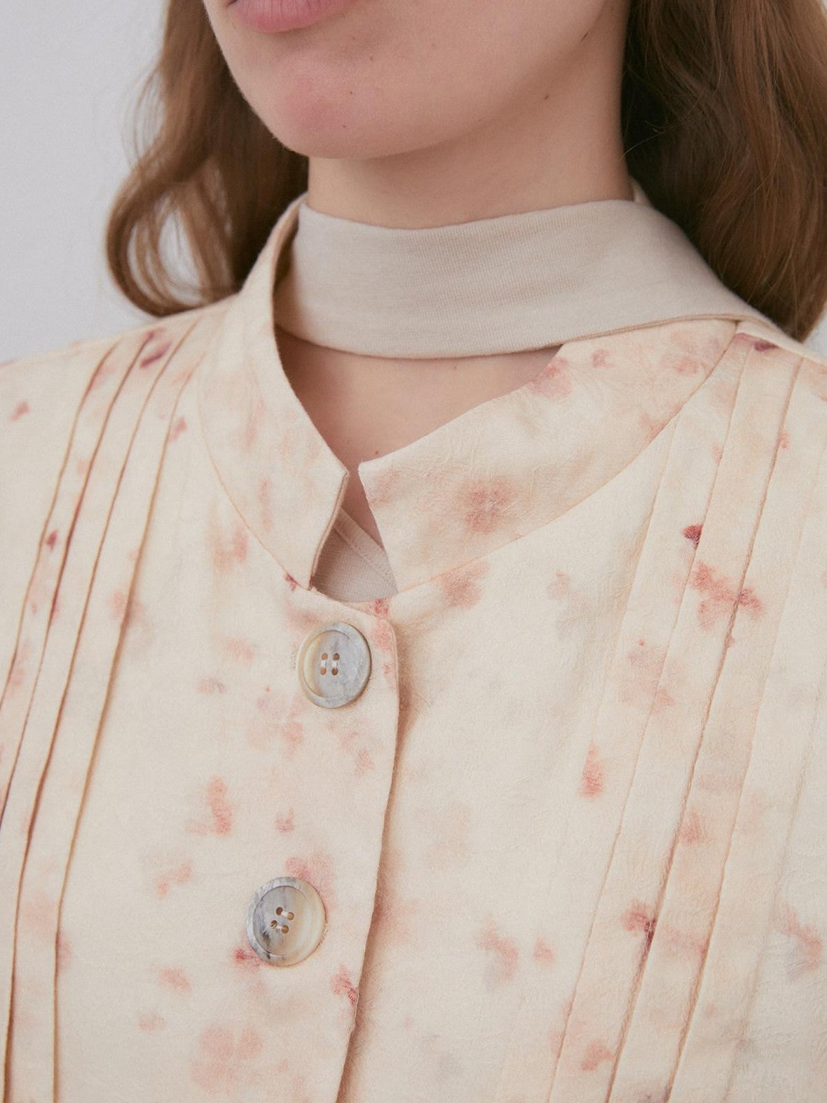 Dorydory Ink Wash Small Stand Collar Women&