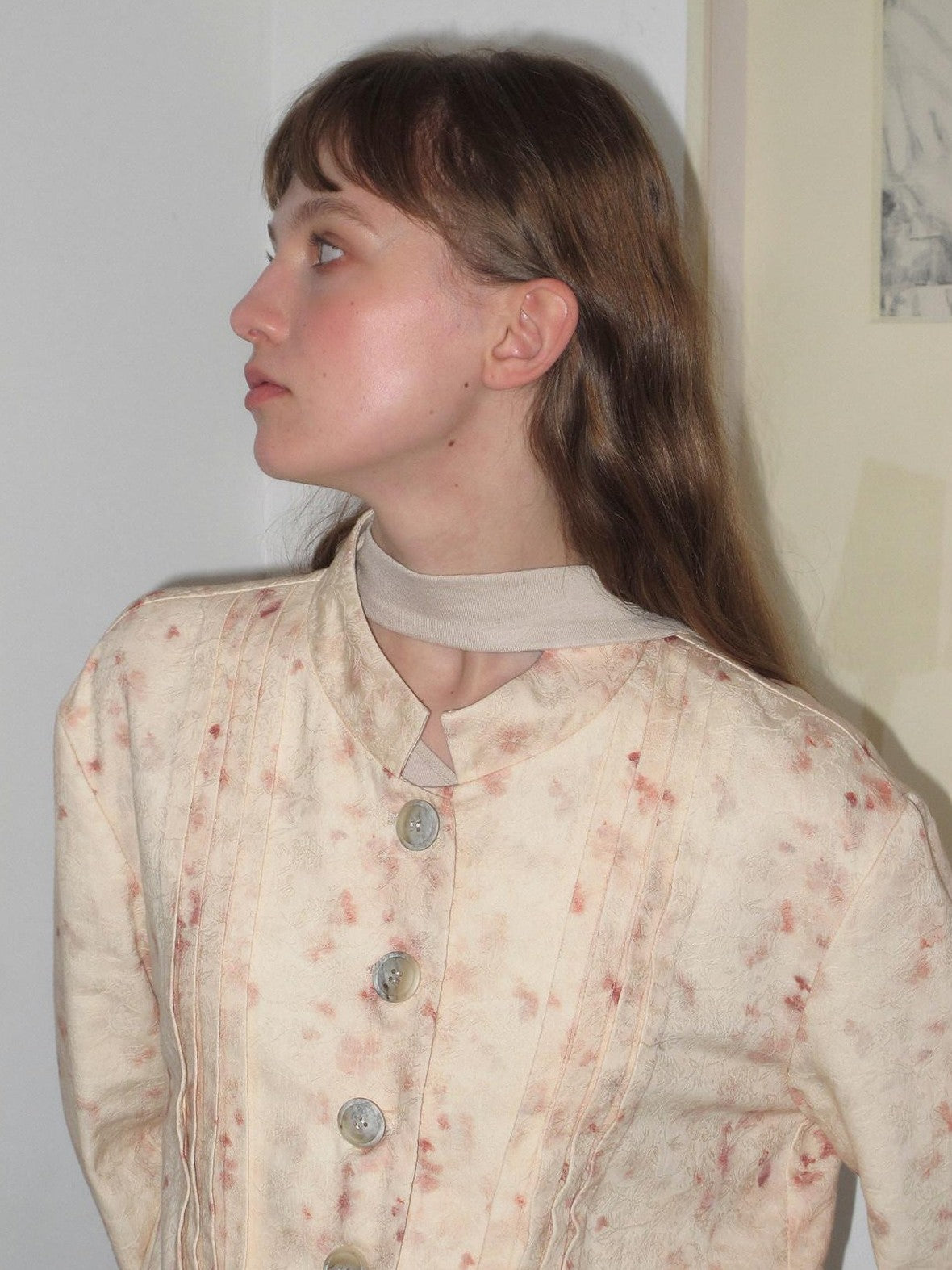 Dorydory Ink Wash Small Stand Collar Women&