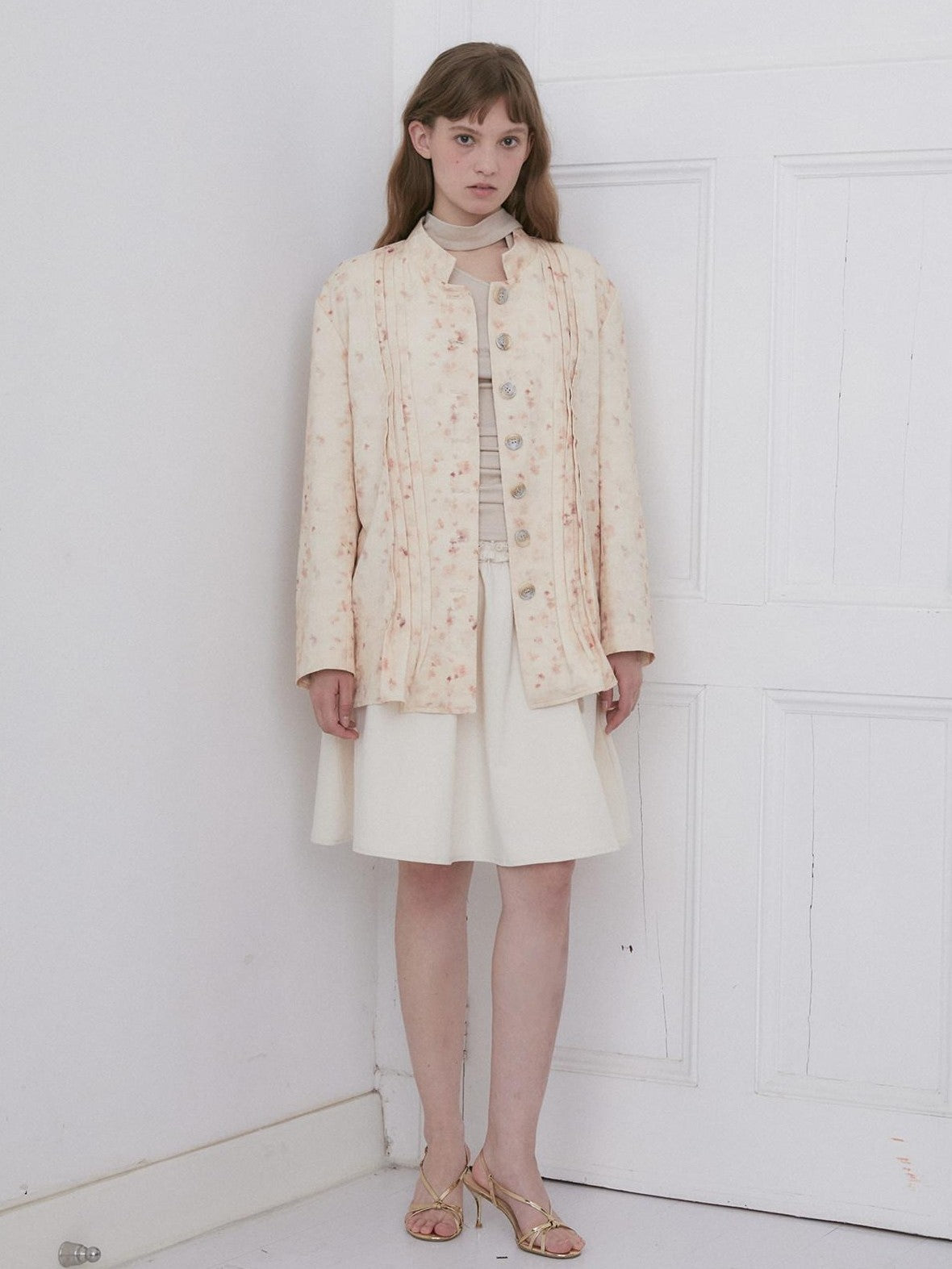 Dorydory Ink Wash Small Stand Collar Women&