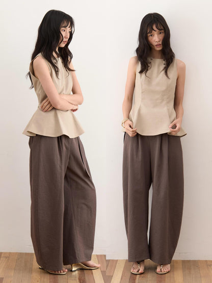 Dorydory Khaki Double Row Buttons A Line Waist Women&