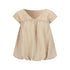 Dorydory_Khaki_Ruched_V-neck_Cropped_Bubble_Hem_Women&