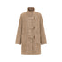 Dorydory_Khaki_Toggle_Button_Boucle_Stand_Collar_Mid_Length_Women&