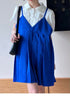 Dorydory_Klein_Blue_Pleated_Spliced_High_Waist_Aline_Women&
