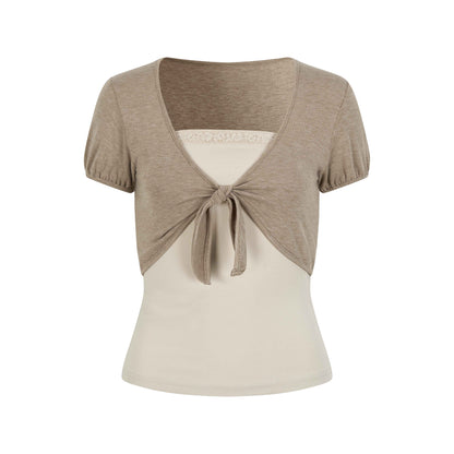 Dorydory_Lace_Tie_Front_Two_Piece_T_Shirt_Set_Knitwear_Women&