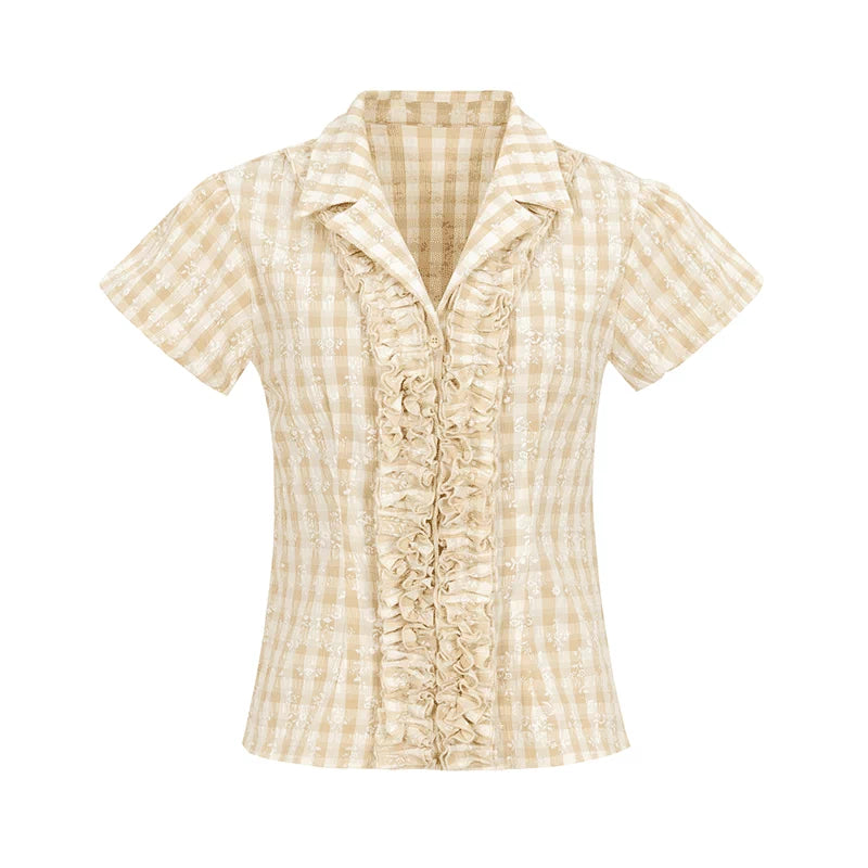 Dorydory_Lace_Trimmed_Floral_Print_Short_Sleeve_Blouse_With_Puff_Sleeves_MISSTT