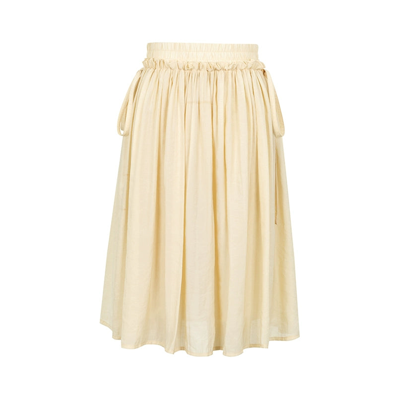 Dorydory_Layered_Sheer_Ruffle_Hem_White_A_Line_Skirt_MISSTT