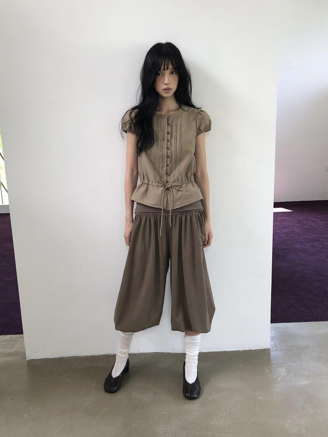 Dorydory Licorice Brown Vintage Tulip Natural Waist Women&