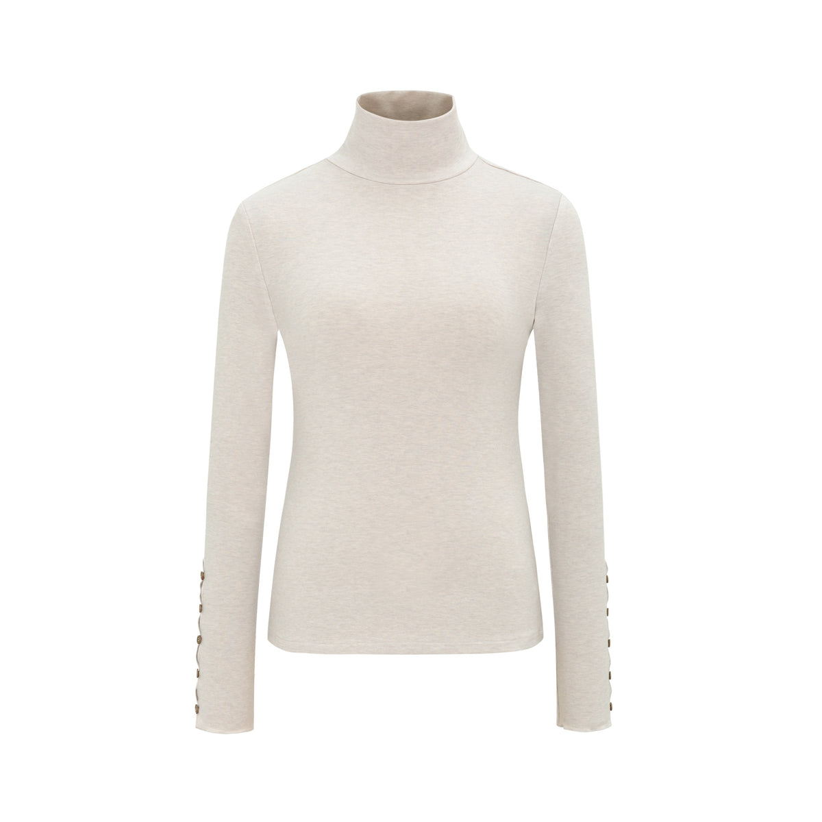 Dorydory_Light_Gray_Cutout_Cuff_Slim_Fit_Wool_Blend_Women&