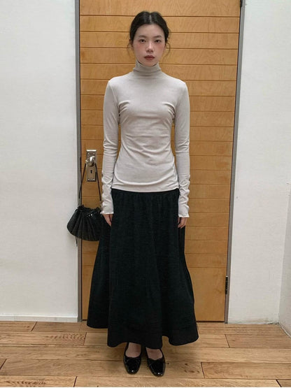 Dorydory Light Gray Cutout Cuff Slim Fit Wool Blend Women&