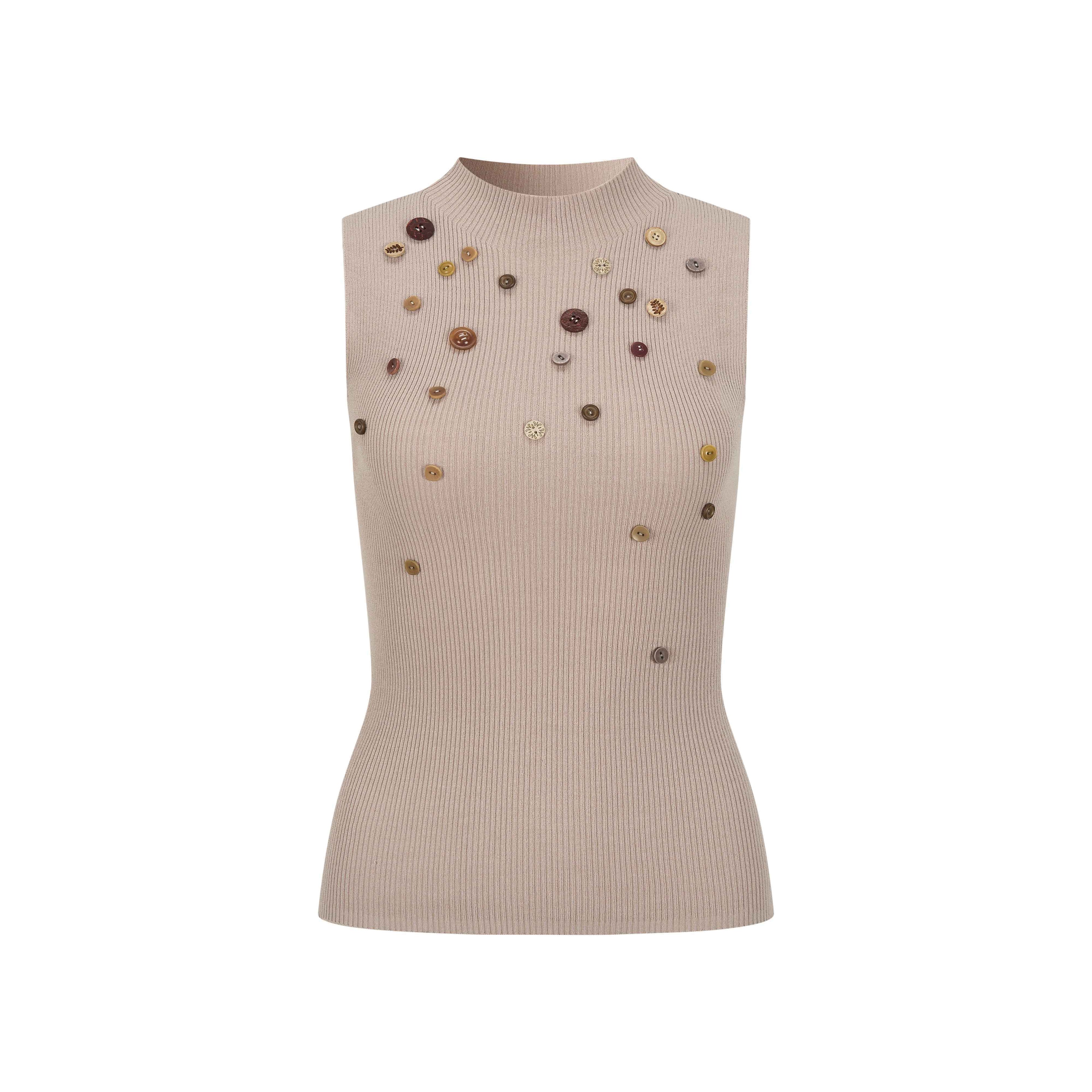 Dorydory_Light_Grey_Purple_Button_Knit_Women&