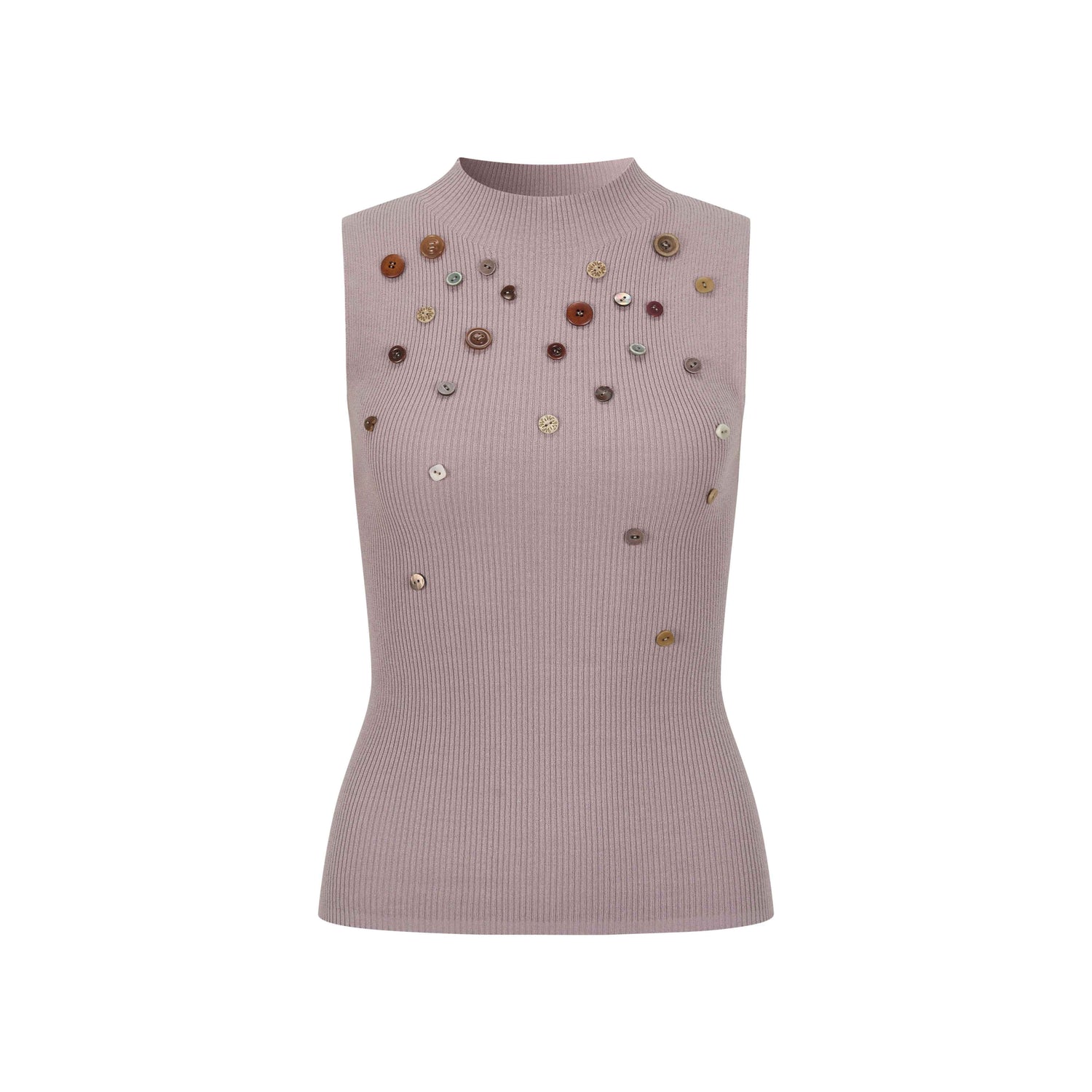 Dorydory_Light_Grey_Purple_Button_Knit_Women&