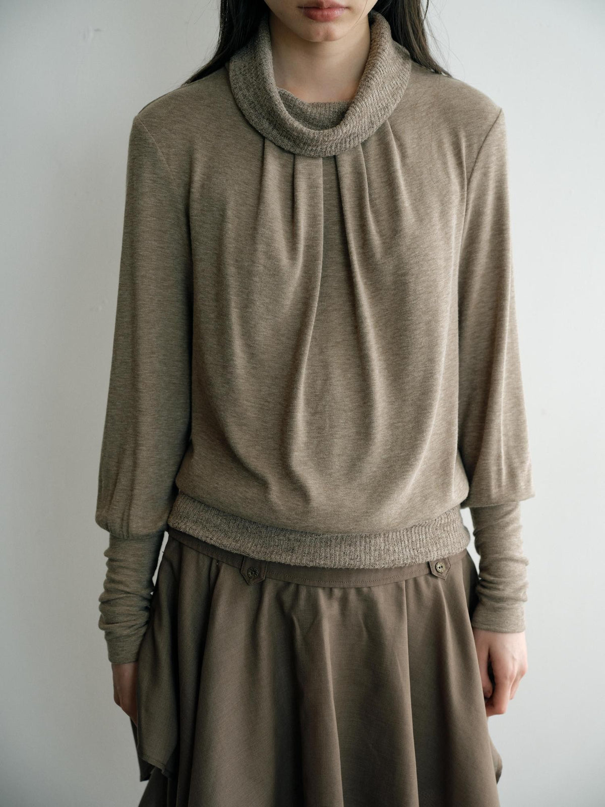Dorydory Loose Fit Faux Layered Long Sleeve Women&
