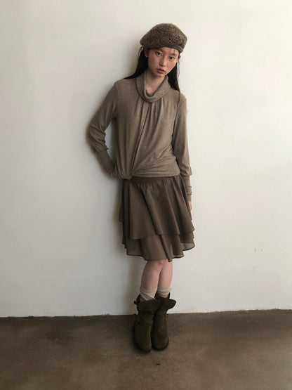 Dorydory Loose Fit Faux Layered Long Sleeve Women&