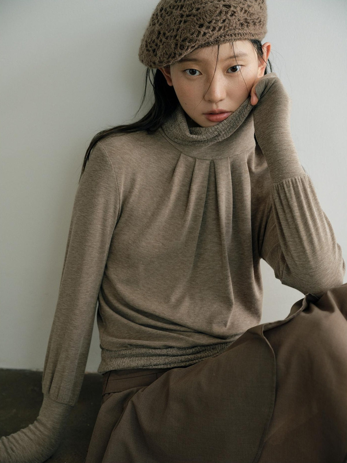 Dorydory Loose Fit Faux Layered Long Sleeve Women&