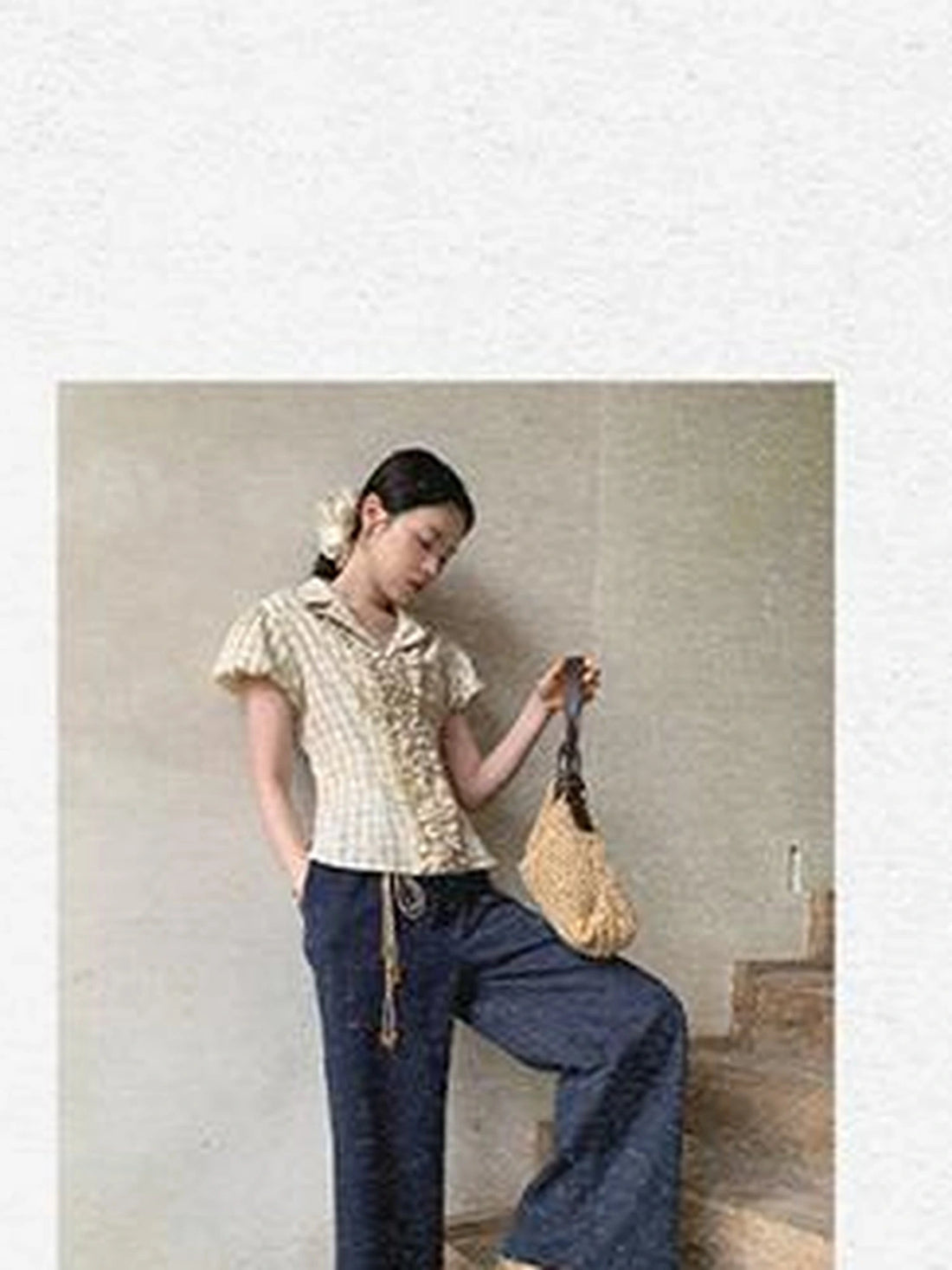 Lyocell Blend Wide Leg Trousers With Elastic Waist