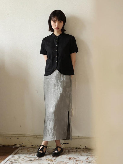 Dorydory Mandarin Collar Chinese Style French Women&