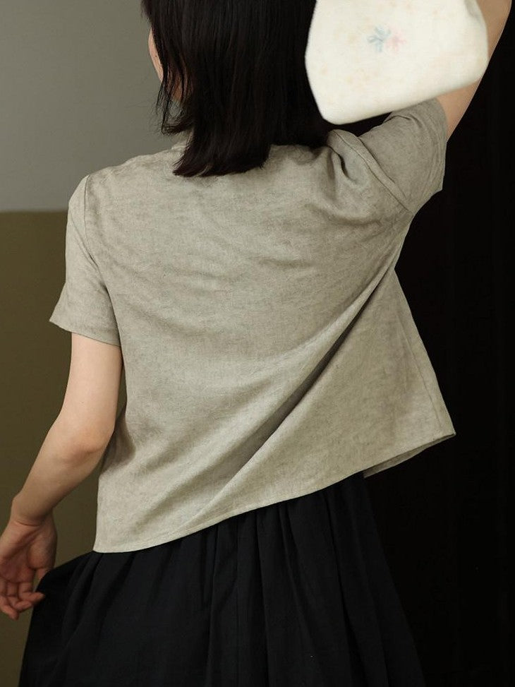 Dorydory Mandarin Collar Chinese Style French Women&