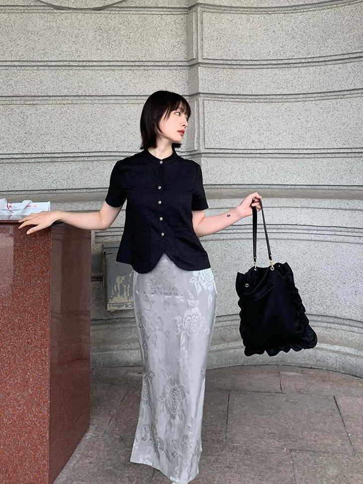 Dorydory Mandarin Collar Chinese Style French Women&