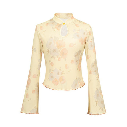 Dorydory_Milky_Yellow_New_Chinese_Style_Floral_Stand_Collar_Women&