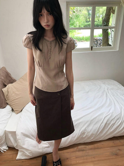 Dorydory Minimal Slim High Waist Side Slit Women&