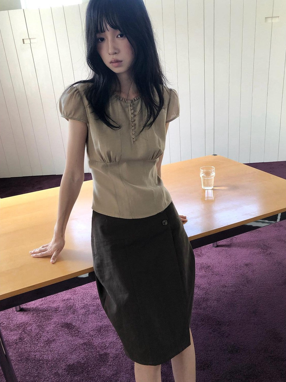 Dorydory Minimal Slim High Waist Side Slit Women&