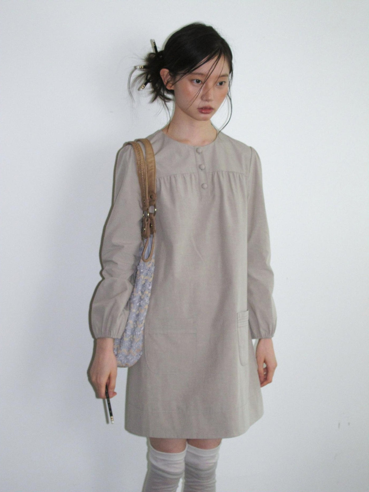 Dorydory Minimalist H Line Long Sleeve Lyocell Cotton Women&