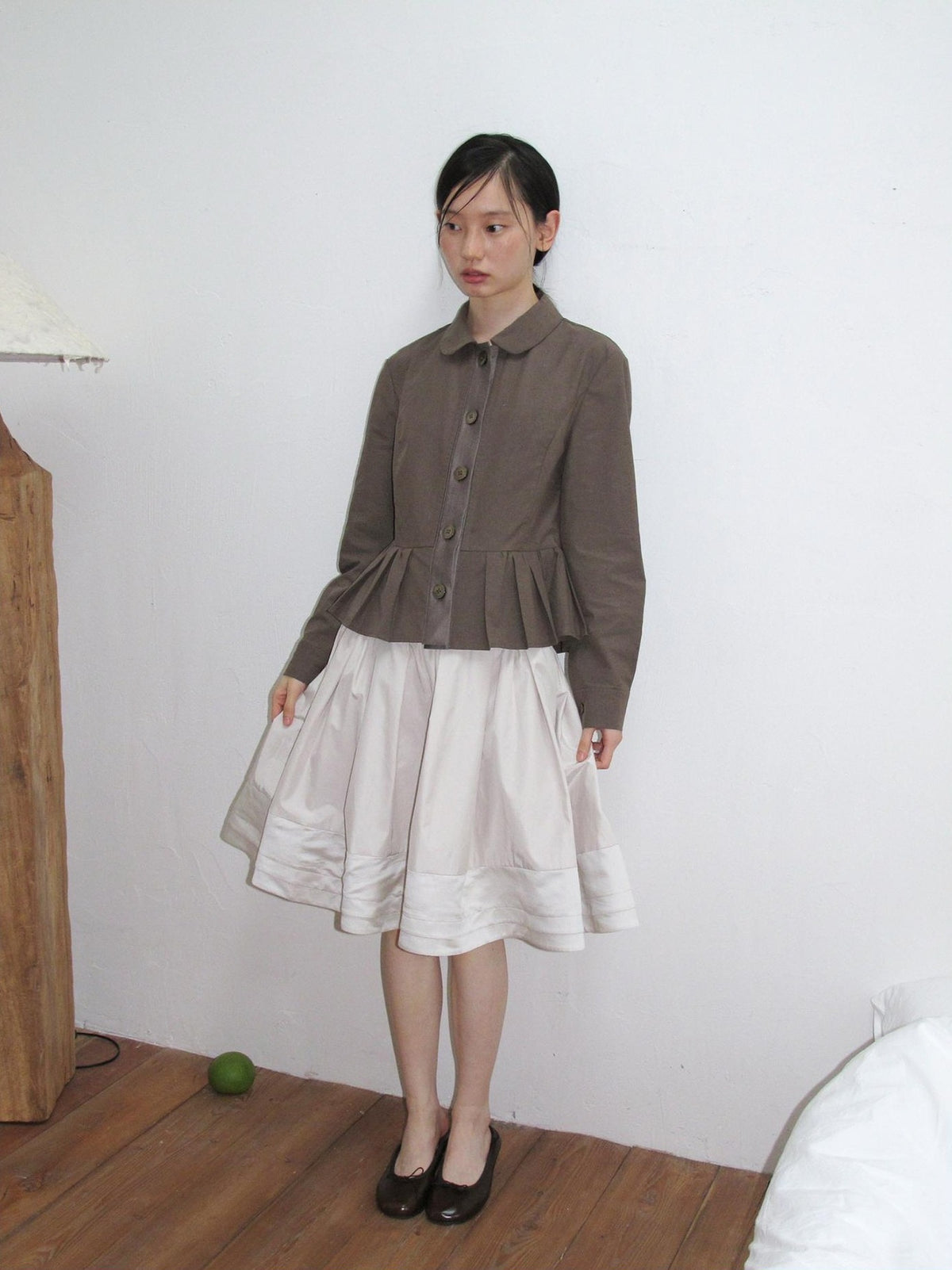 Dorydory Minimalist Lapel Cinched Waist Color Block Women&