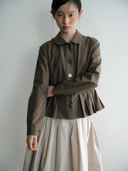 Dorydory Minimalist Lapel Cinched Waist Color Block Women&