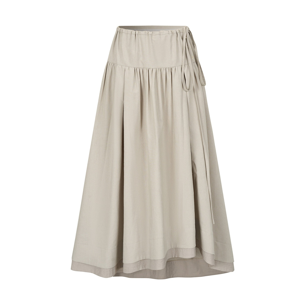 Dorydory_Minimalist_Shirred_High_Waist_Asymmetric_Loose_Women&