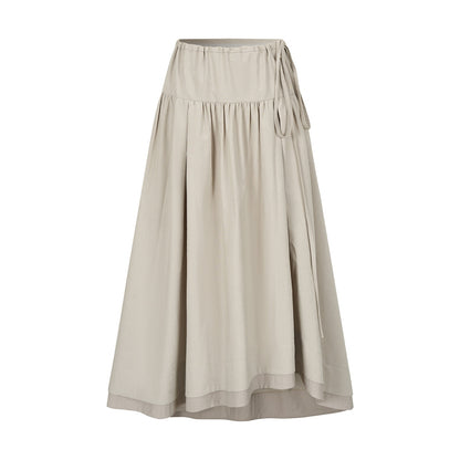 Dorydory_Minimalist_Shirred_High_Waist_Asymmetric_Loose_Women&