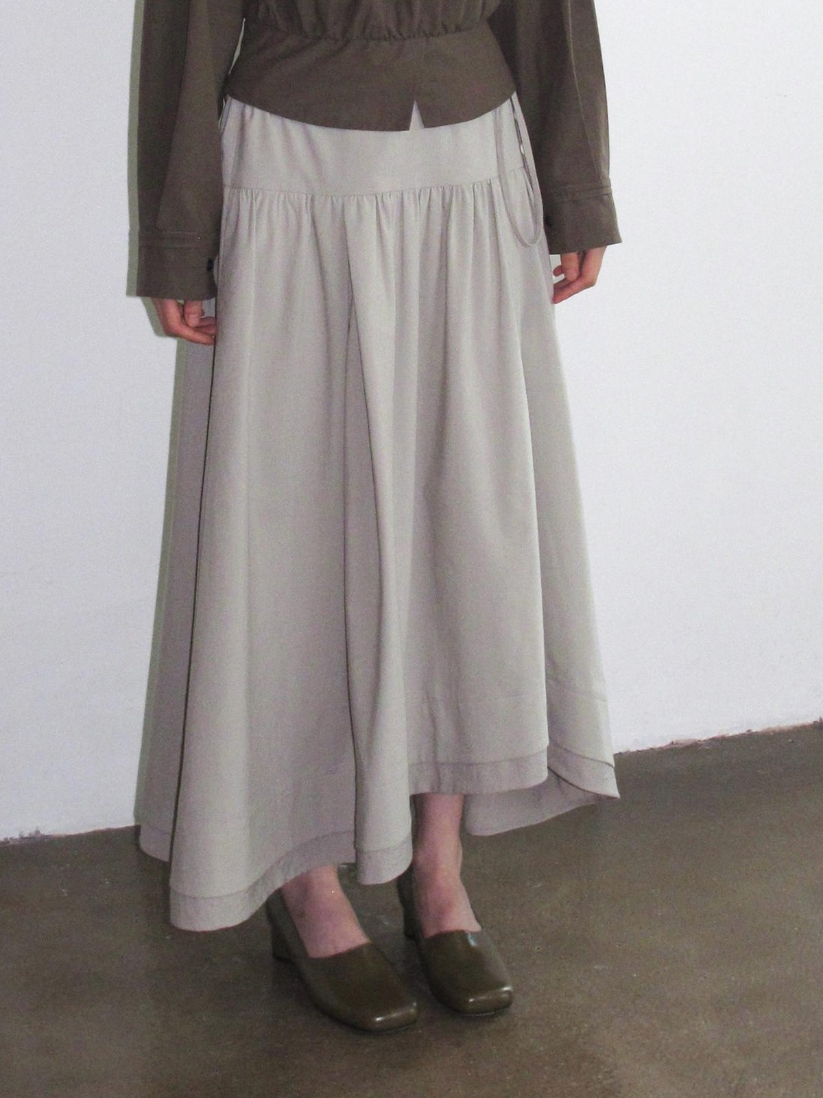 Dorydory Minimalist Shirred High Waist Asymmetric Loose Women&