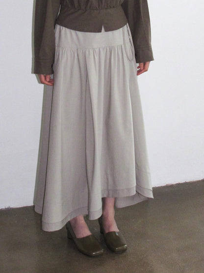 Dorydory Minimalist Shirred High Waist Asymmetric Loose Women&