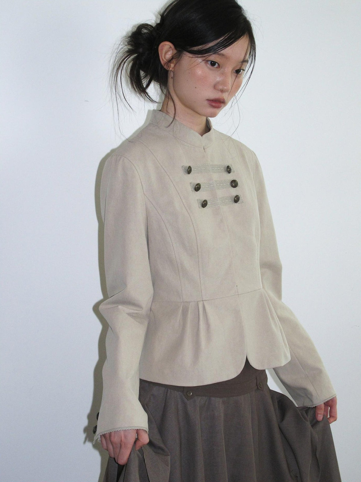 Dorydory Multi Button Stand Collar Women&