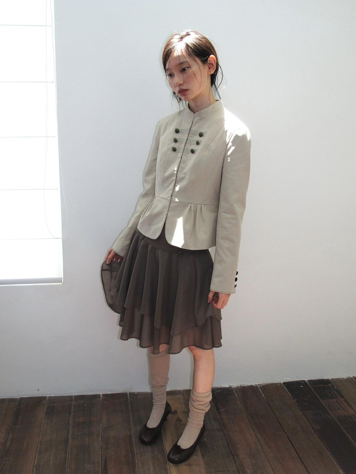 Dorydory Multi Button Stand Collar Women&