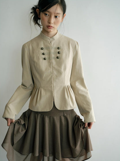 Dorydory Multi Button Stand Collar Women&