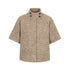 Dorydory_Oatmeal_Double_Breasted_High_Neck_Half_Sleeve_Women&