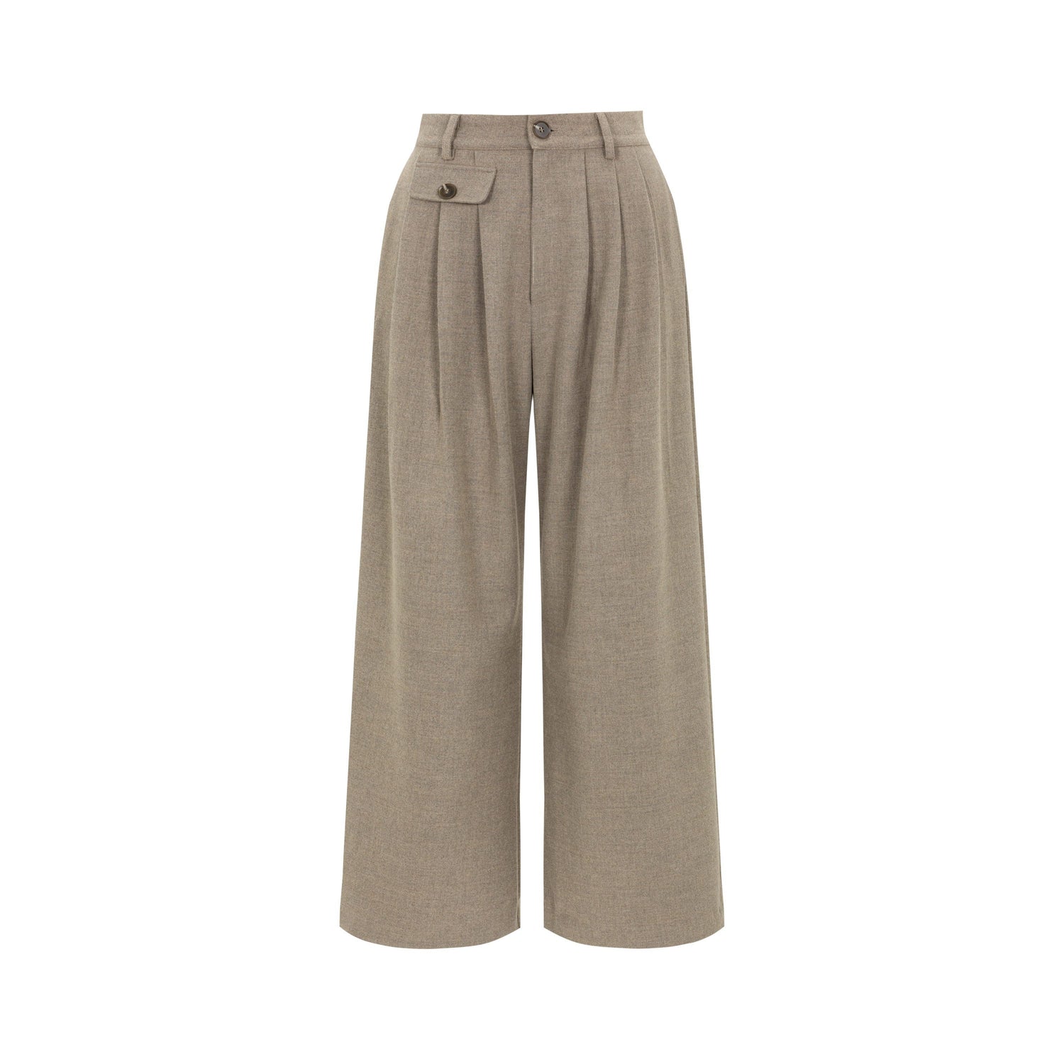 Dorydory_Oatmeal_Patch_Pocket_Pleated_High_Waist_Women&