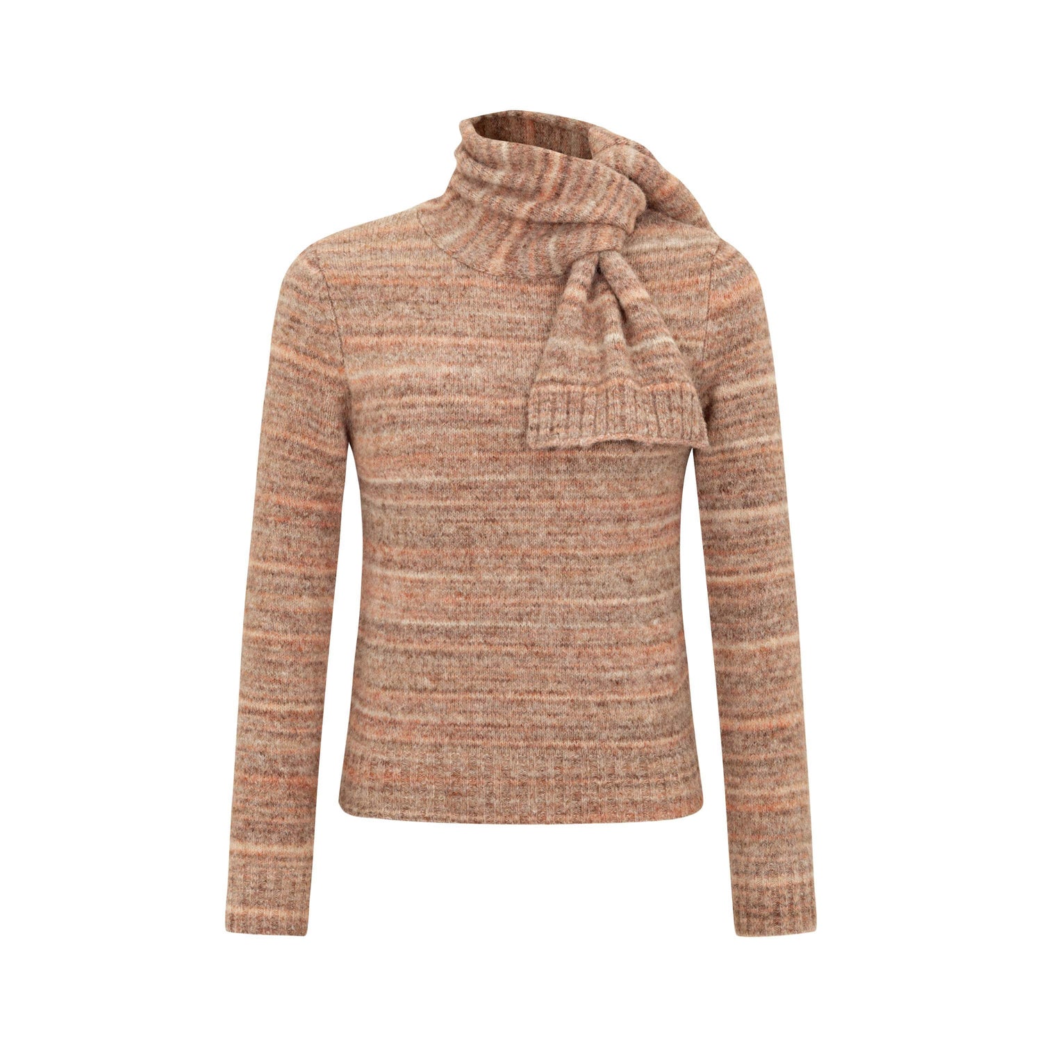 Dorydory_Pink_Orange_Sunset_Ombre_Scarf_Collar_Knit_Women&