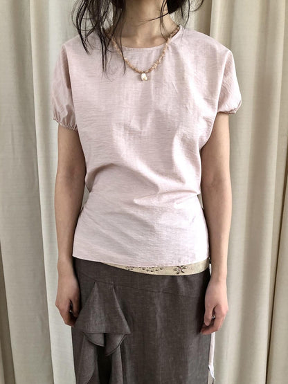 Dorydory Pink Puff Sleeve Shell Pendant Women&