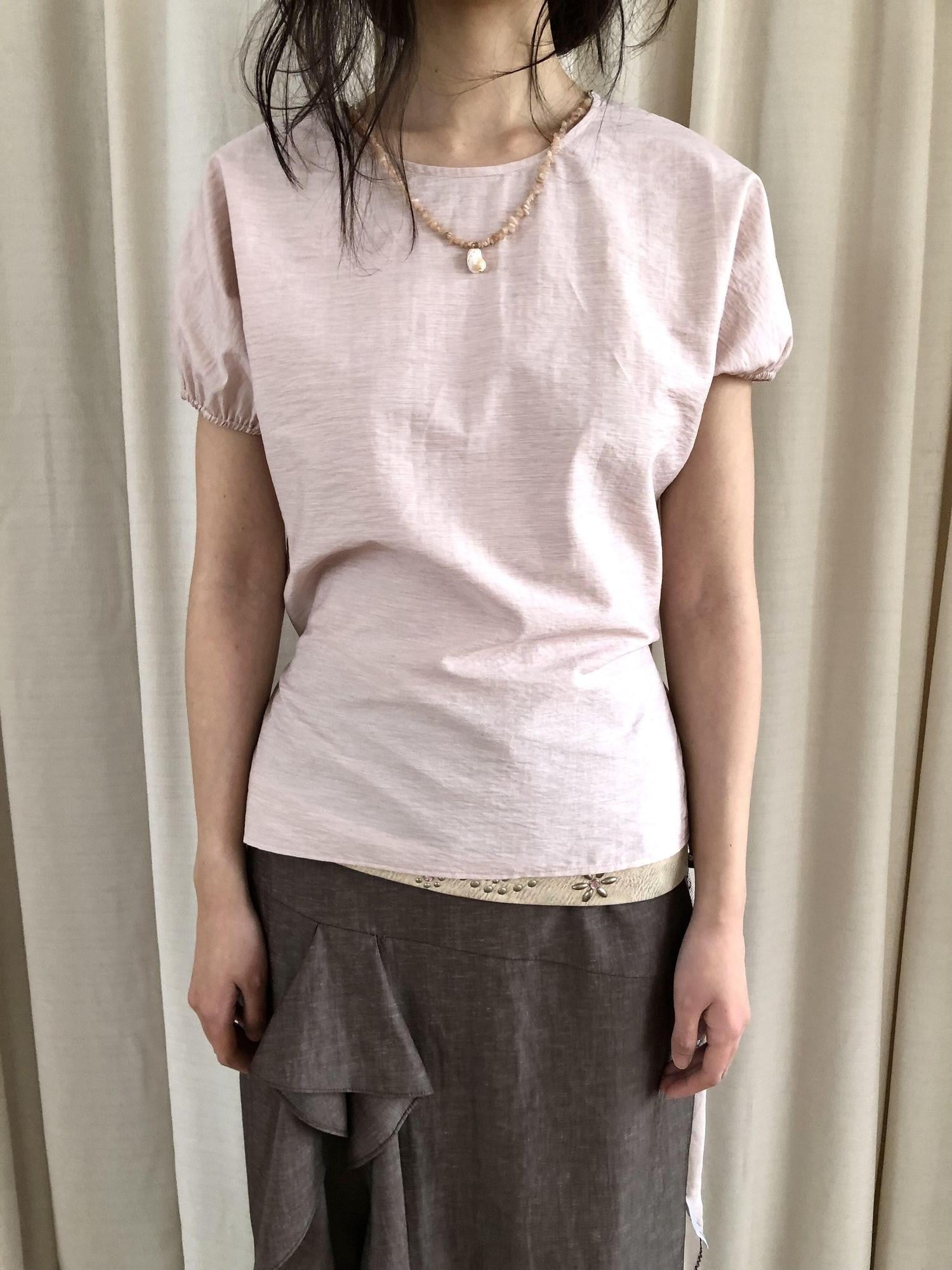 Dorydory Pink Puff Sleeve Shell Pendant Women&