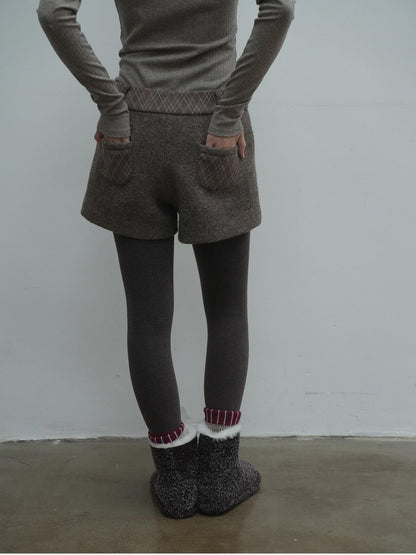 Dorydory Plaid Patchwork Mid Low Waist Women&