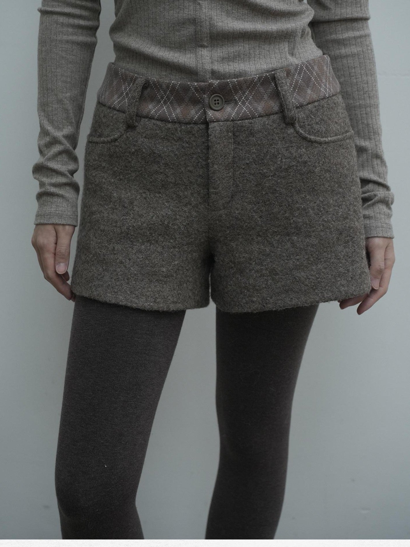 Dorydory Plaid Patchwork Mid Low Waist Women&