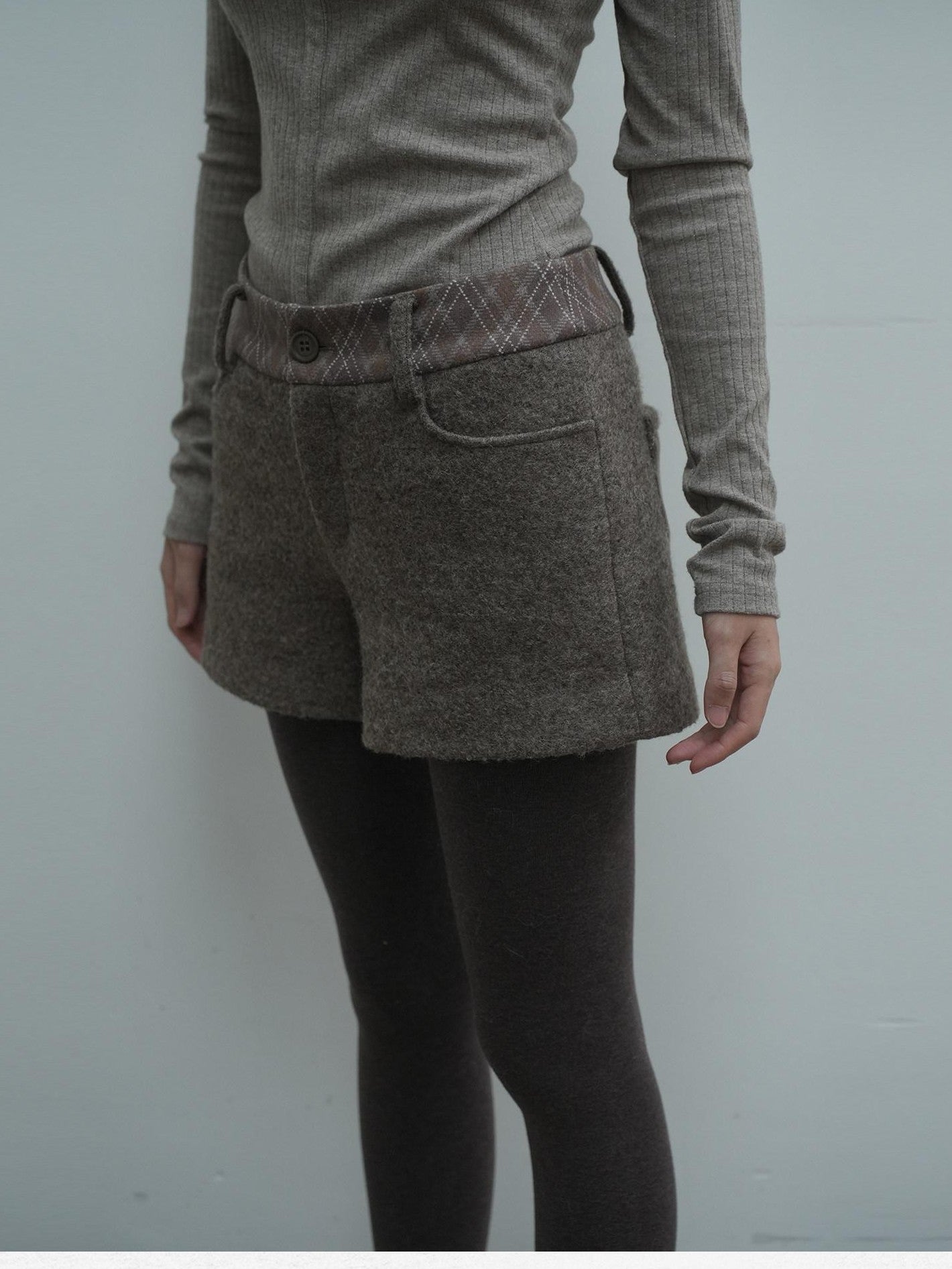 Dorydory Plaid Patchwork Mid Low Waist Women&
