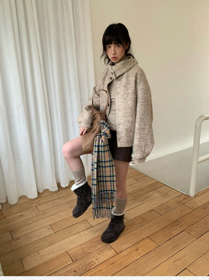 Dorydory Plaid Patchwork Mid Low Waist Women&