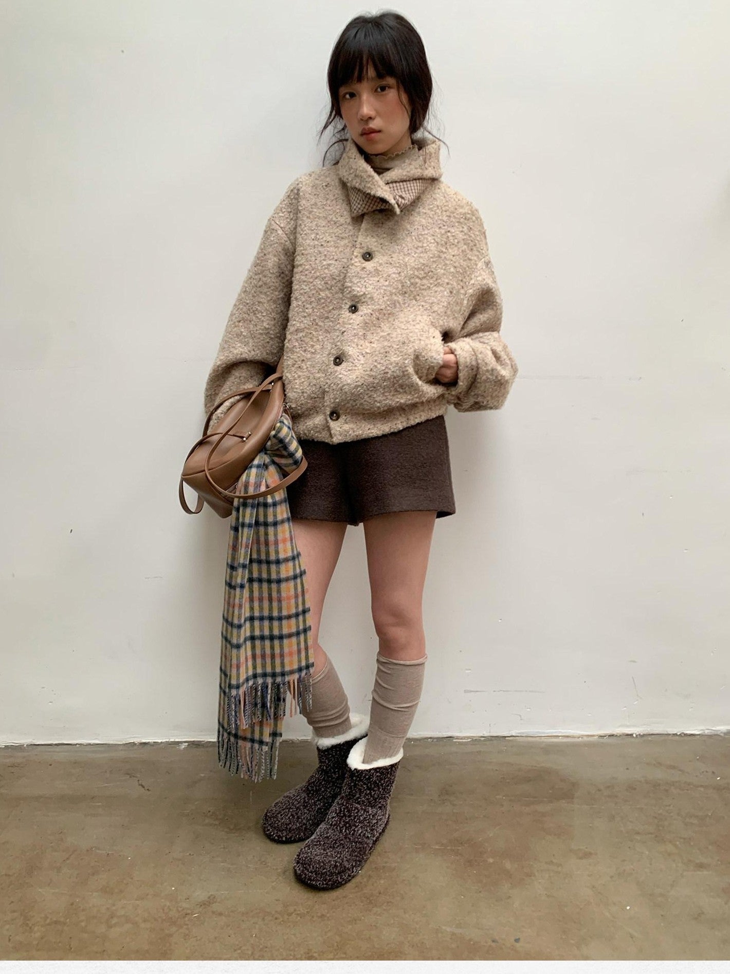 Dorydory Plaid Patchwork Mid Low Waist Women&
