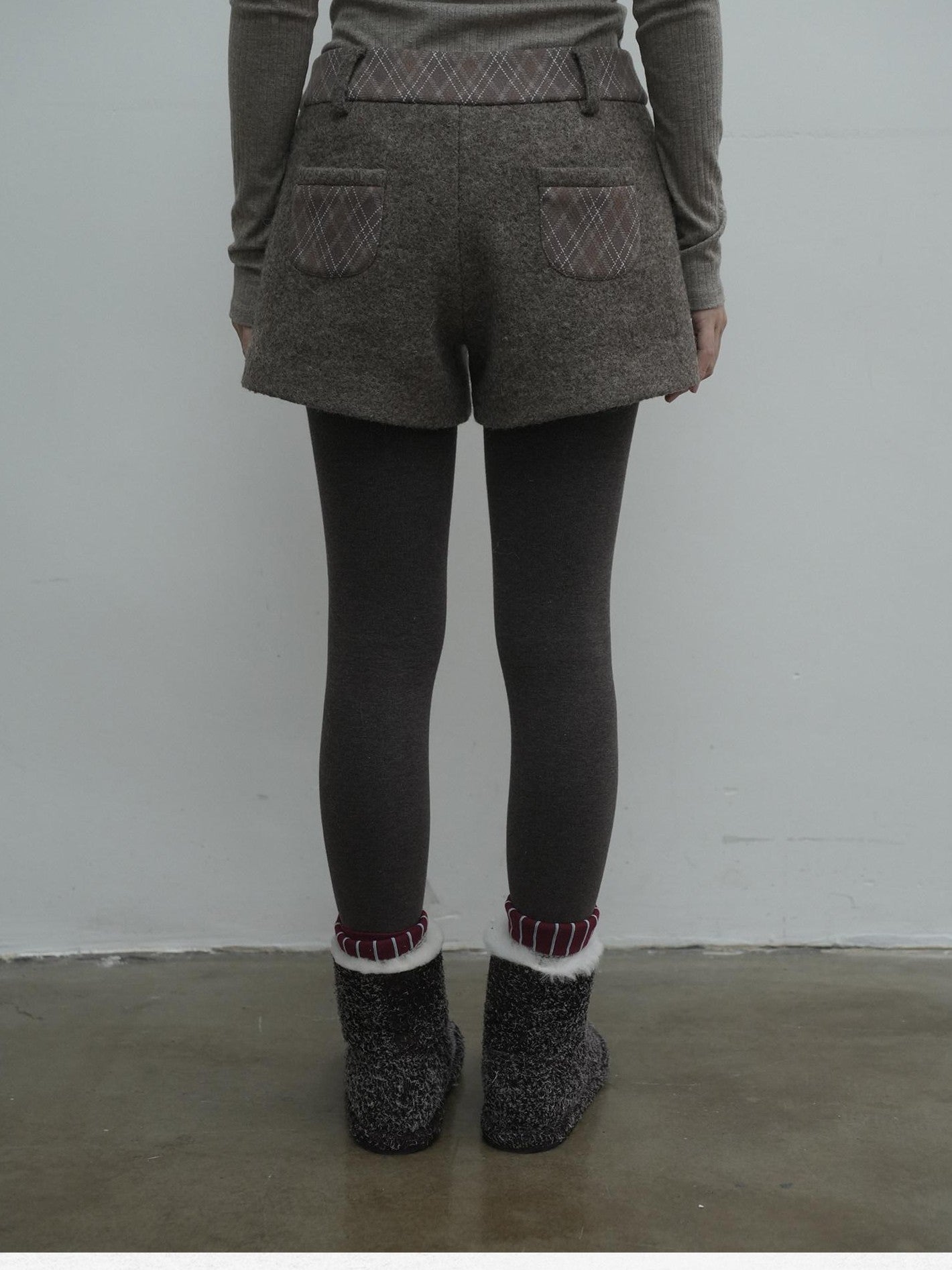Dorydory Plaid Patchwork Mid Low Waist Women&