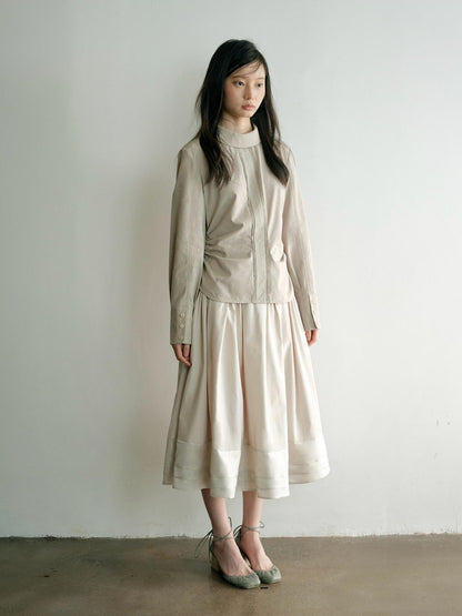 Dorydory Pleated A Line Spliced Women&
